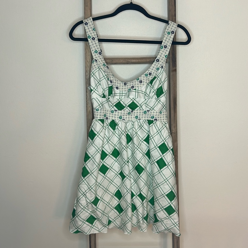 FREE PEOPLE  Fit & Flared Geometric Y2K Dress